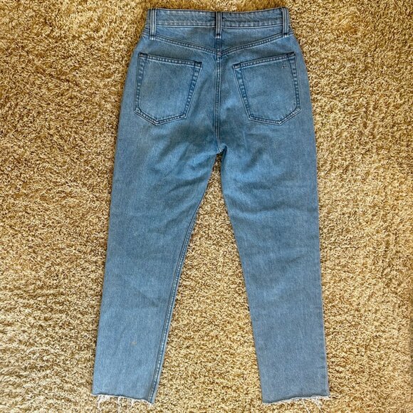 Rag & Bone Jeans High Rise Nina Ankle Cigarette Size 25 in Poppy Wash Raw Hem - Picture 4 of 8
